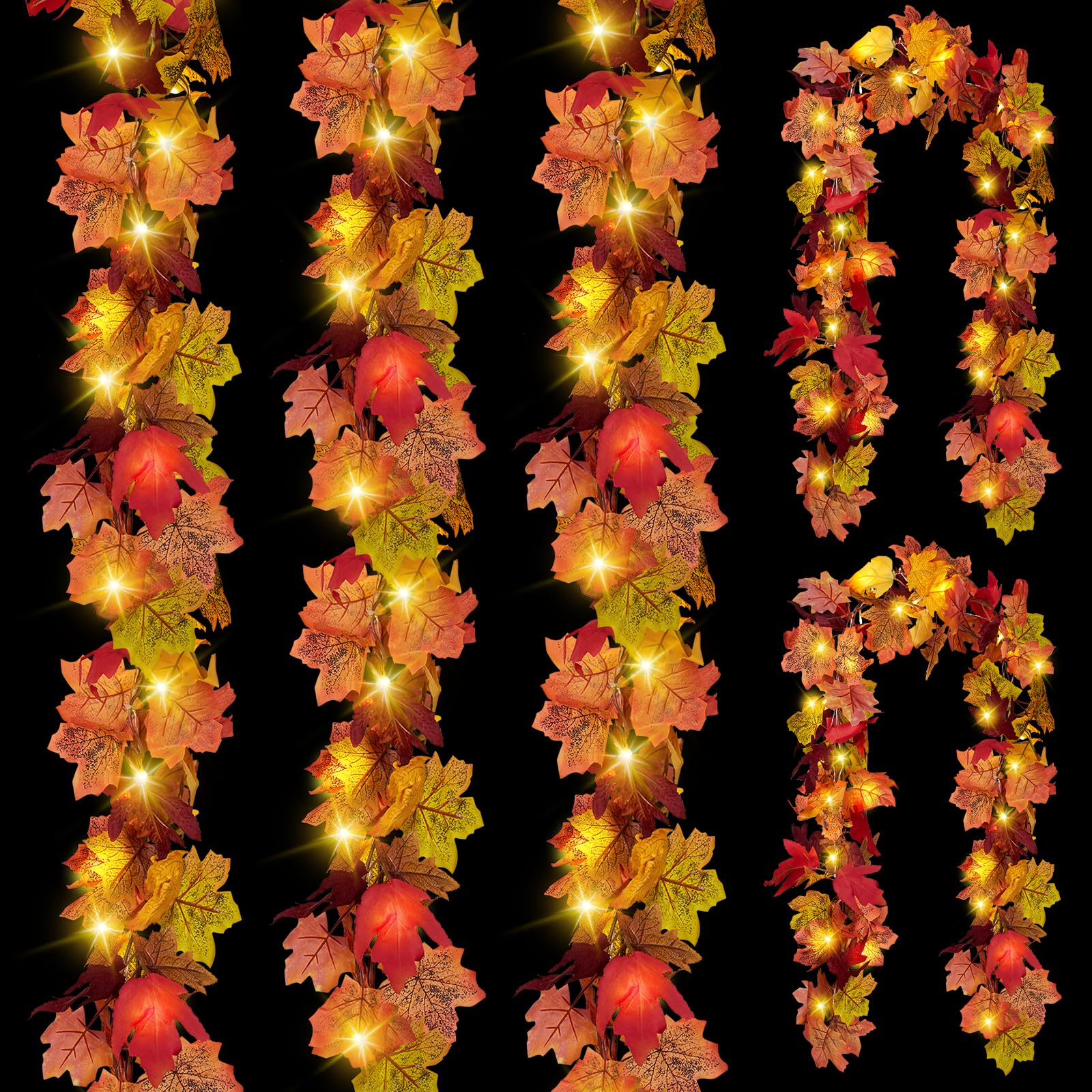 Fall Garland - 29.5ft Artificial Maple Leaves -11 Fall Garland - 29.5ft Artificial Maple Leaves -11