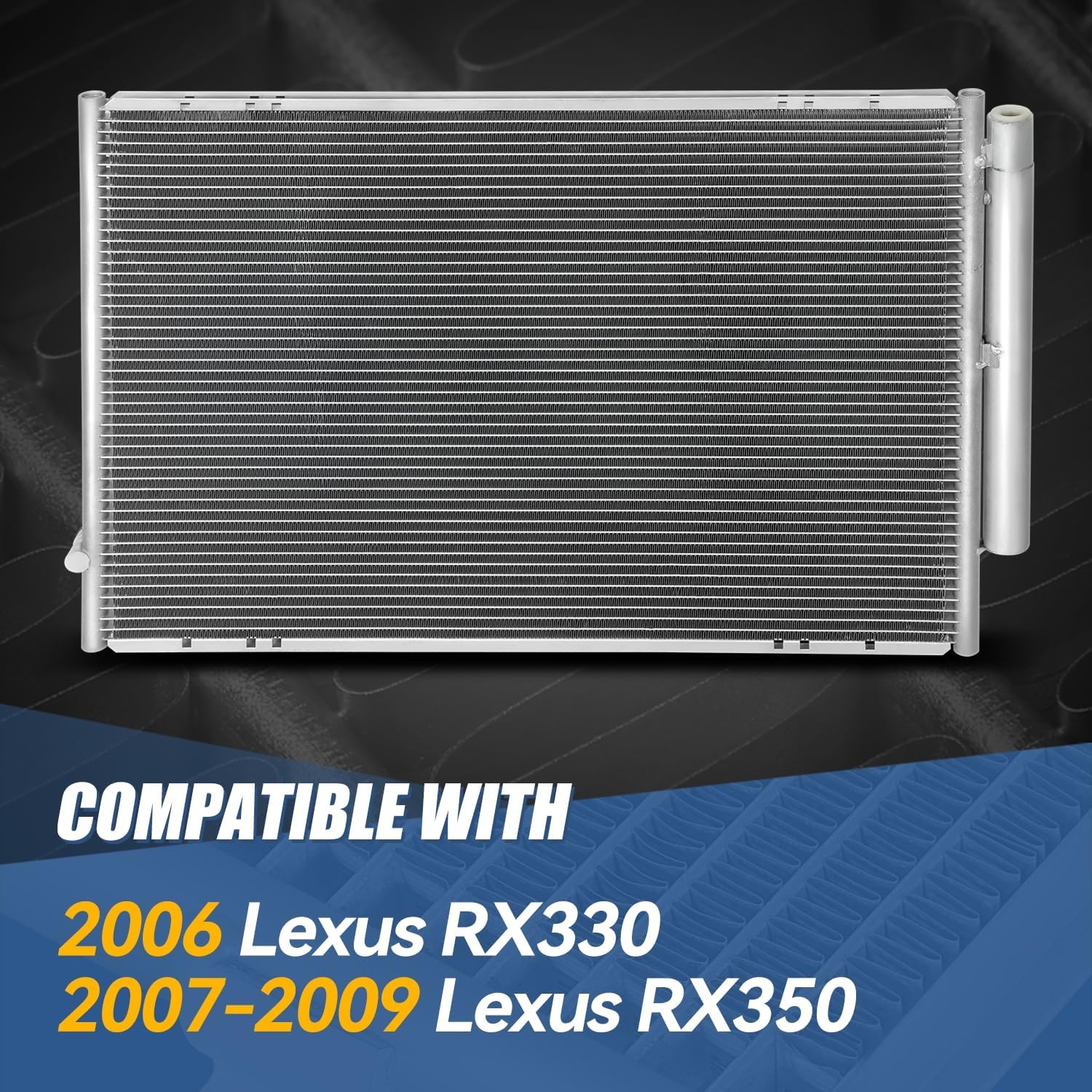 Auto Dynasty DPI 3585 Factory Style Aluminum A/C Condenser Compatible with Lexus RX330 RX350 2006-2009