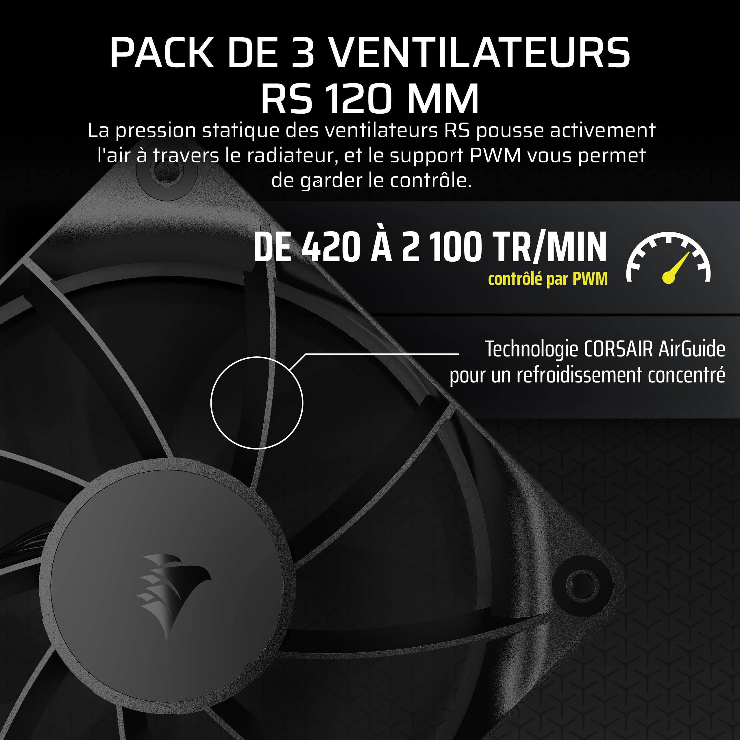 CORSAIR NAUTILUS 360 RS LCD AIO pour CPU, Inclus 3x RS120 – Noir | Ecran LCD IPS 5.3cm, Radiateur 360 mm, Intel LGA 1851/1700, AMD AM5/AM4, Connexions série simples