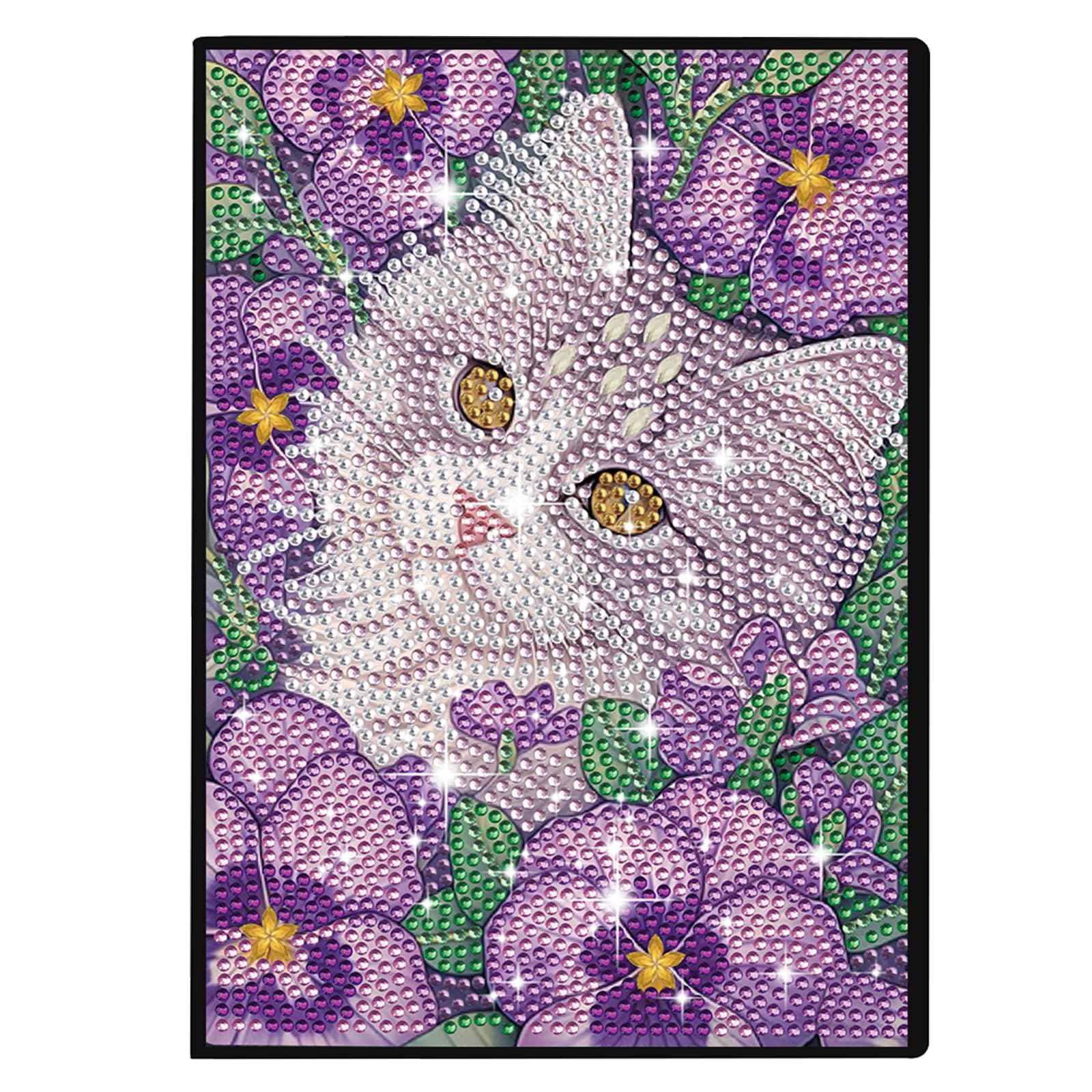 Diamond Painting Journals Notebooks Special Shaped with Tools Gem Art Sketchbook PU Diamond Art Hardcover Dairy Book for DIY Gifts and Festive Occasions