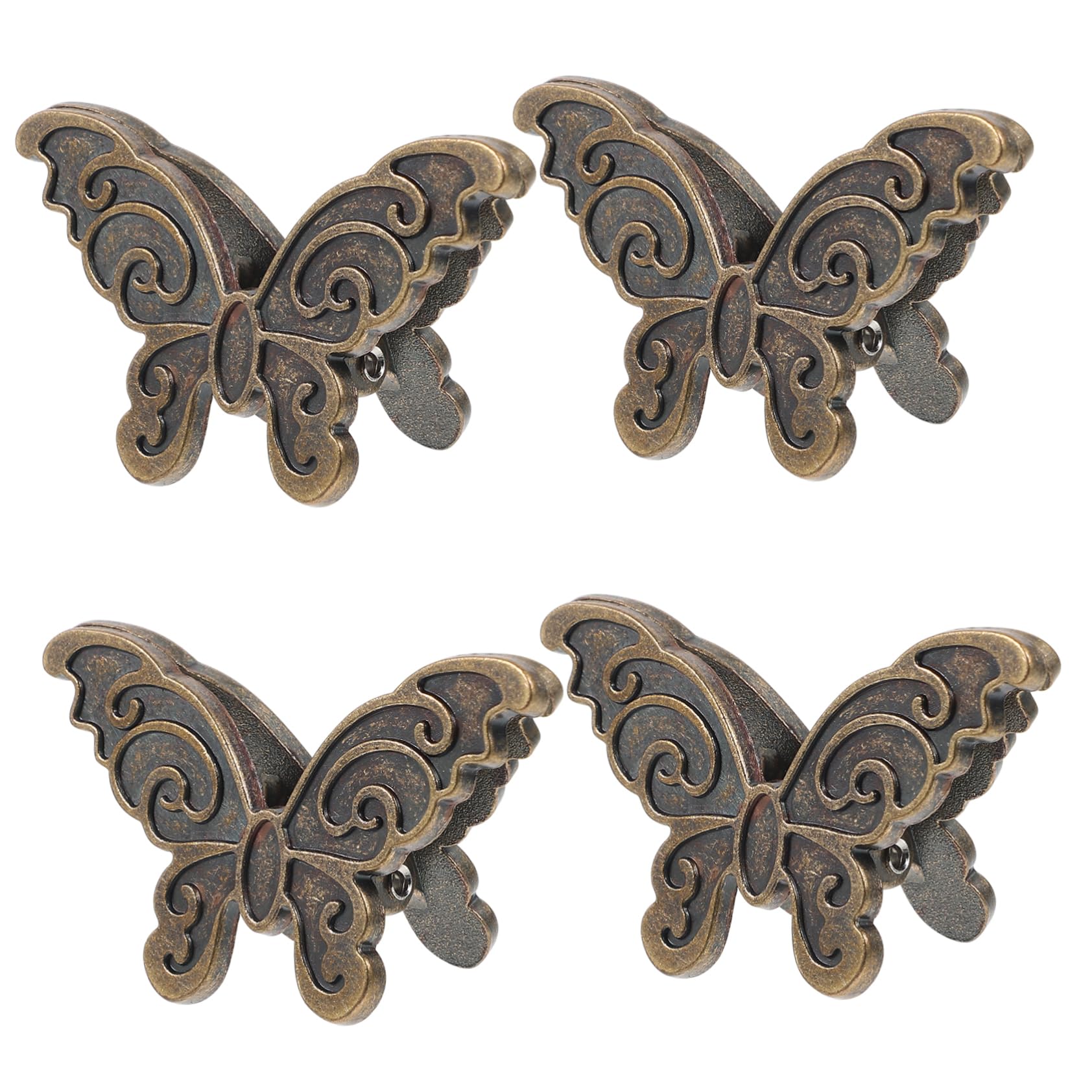 NUOBESTY 4 Sätze Schmetterlingsclip Binderclip Klebstoff Rechnung Clip Namenskarten-clip Tagebuchklammern Aus Metall Journalclip Aus Metall Notizbuchklammern Zinklegierung 4 Stück * 4