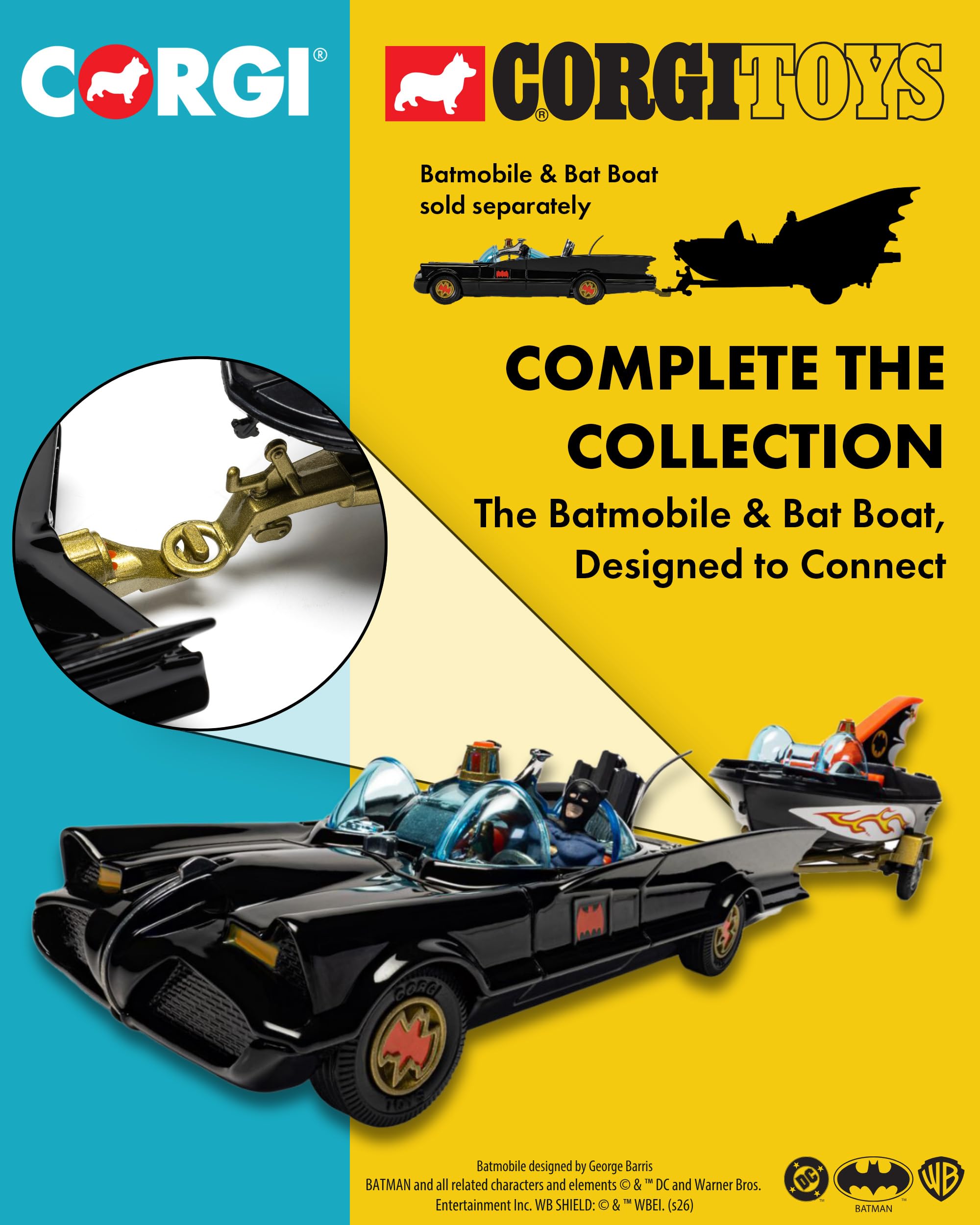 Amazon.com: Corgi RT26701 267 Batmobile with Batman and Robin