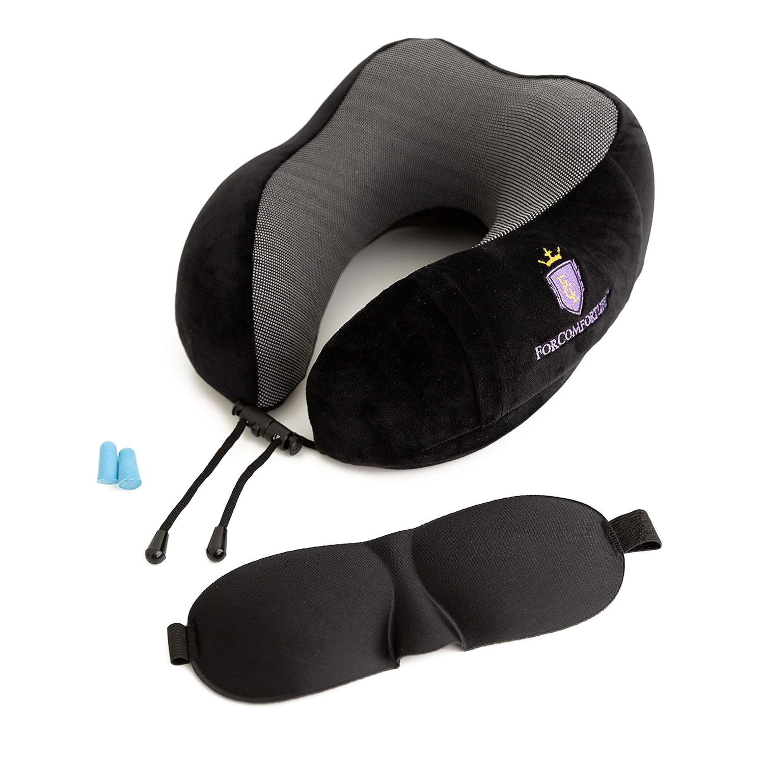 Memory Foam Travel Pillow for Sleeping in Car, Airplane