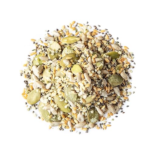 Miniatura 3 de Food to Live - Mezcla de supersemillas crudas orgánicas chía, lino, cáñamo, calabaza y girasol, 1.5 libras - Mezcla de semillas enteras sin OMG,