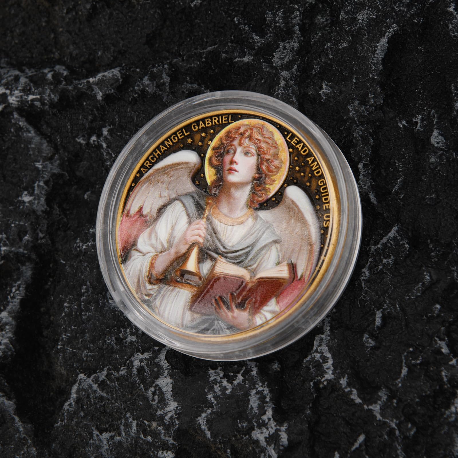 Archangel Gabriel Prayer Coin - Divine Messenger -6 Archangel Gabriel Prayer Coin - Divine Messenger -6