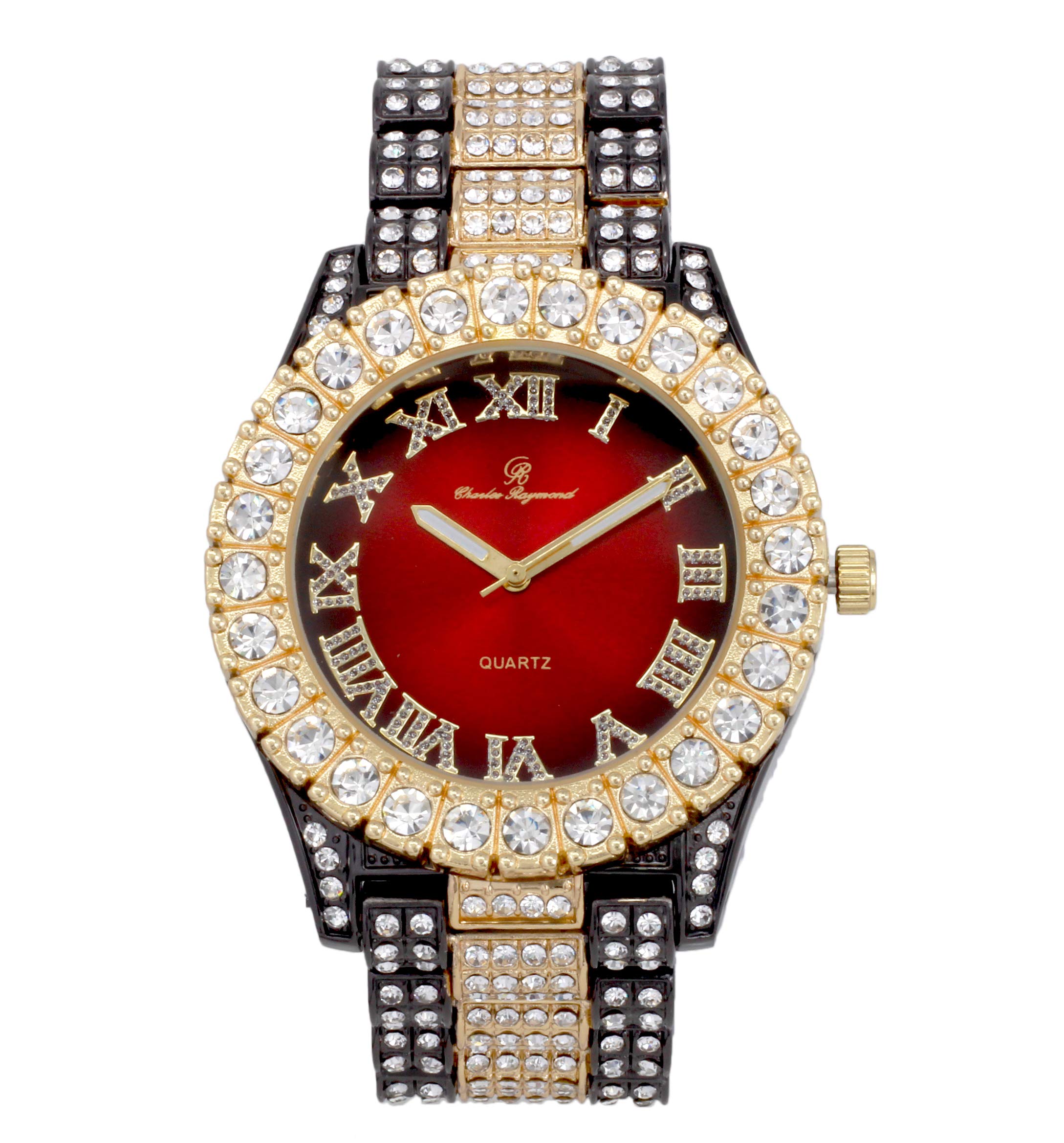 アンティーク調BIG時計 Amazon.co.jp: Charles Raymond メンズ ビッグロック ローマ数字