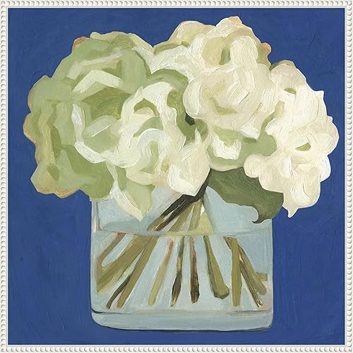 Miniatura 8 de Amanti Art Lienzo enmarcado para pared, 16 x 16 pulgadas, hortensias blancas II por Emma Scarvey, lienzo enmarcado para pared, obras de arte de