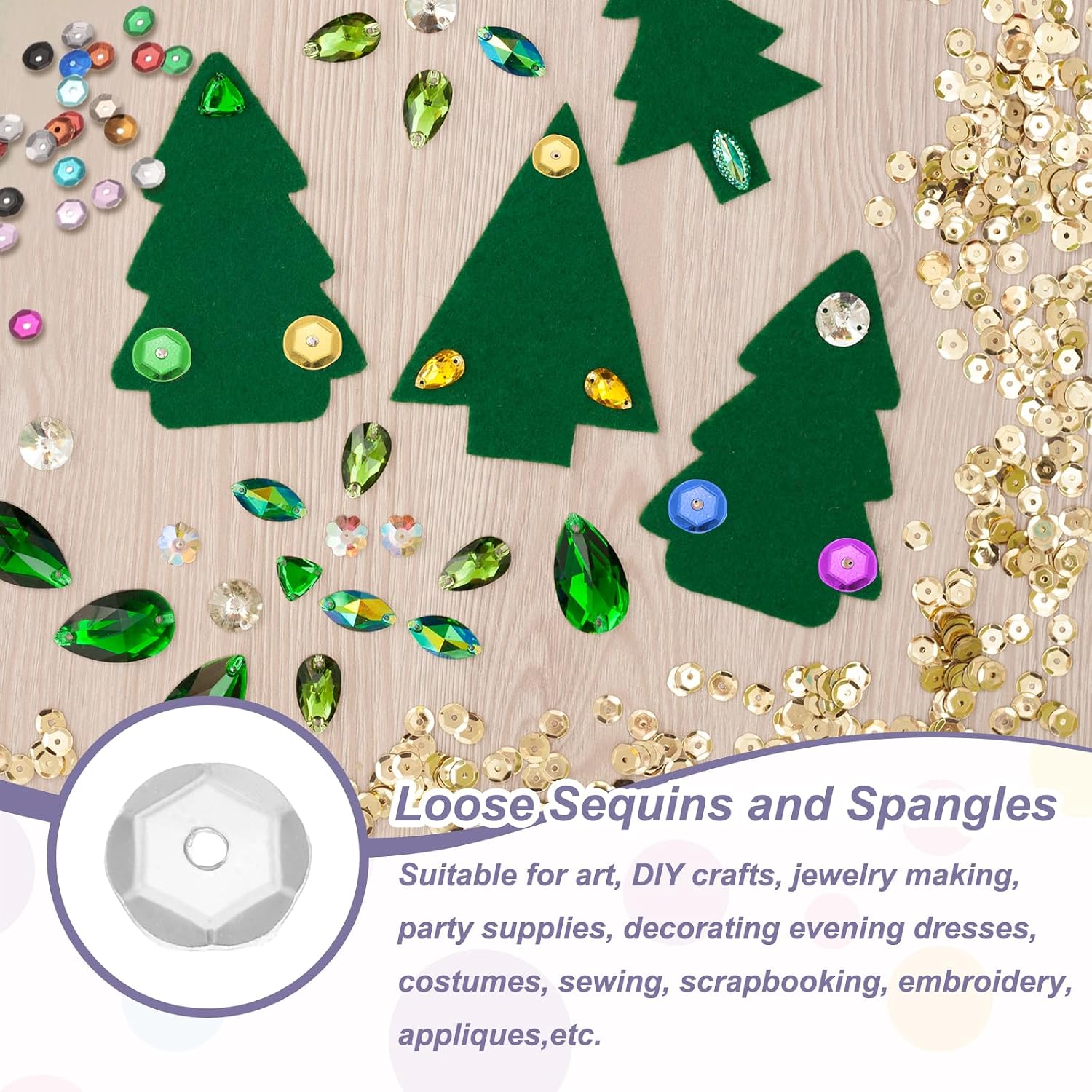 MECCANIXITY Loose Sequins 1100 Pcs 8MM Silver Backed Cup Embroidery Sequins Spangles for Jewelry Making Crafts Sewing, Silver Tone