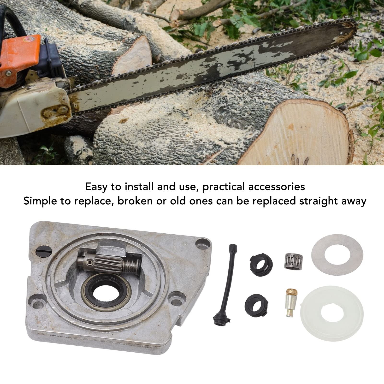 Kit Pompe à Huile avec Engrenage à Vis Sans Fin Compatible avec Tronçonneuse Husqvarna 61 66 266 268 266XP 268XP 272XP - Pièces de Rechange