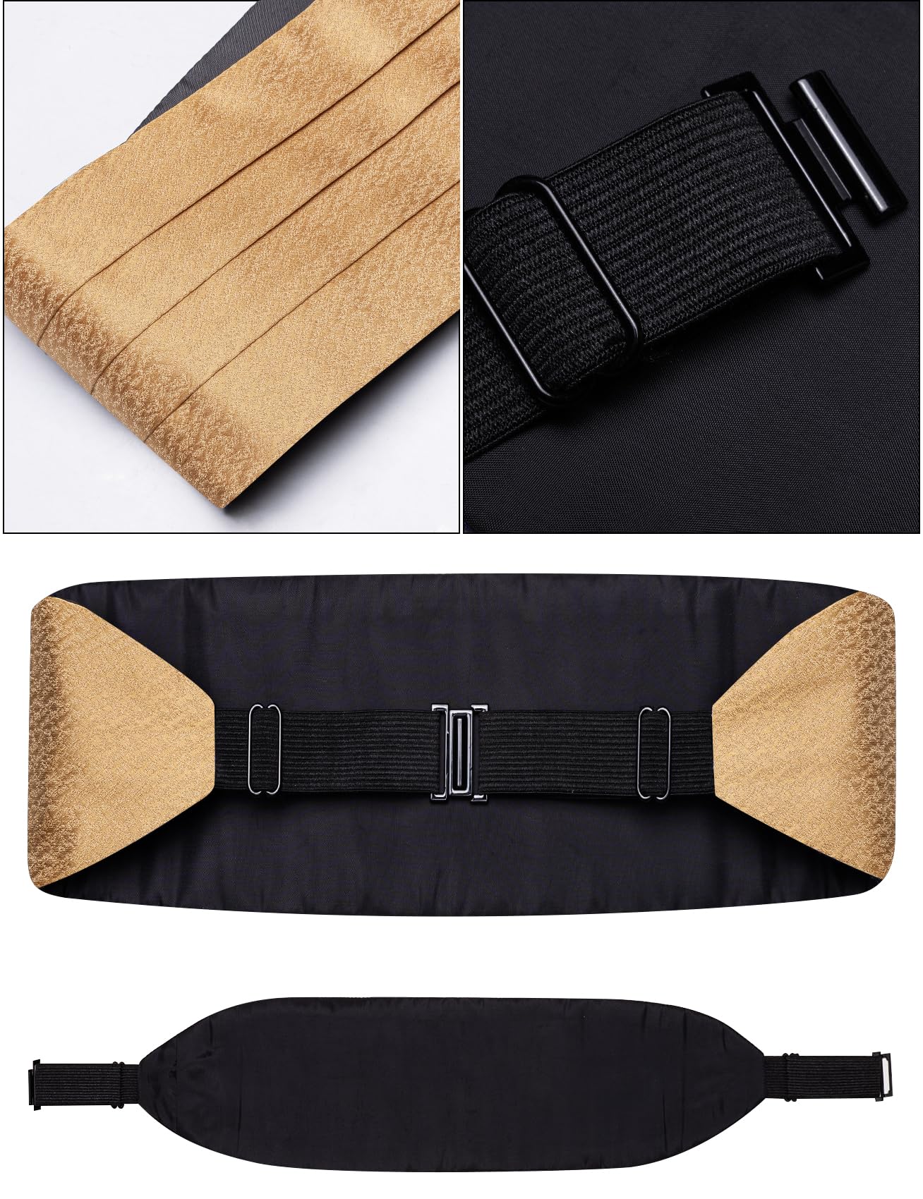 Conjunto de pajarita y Cummerbund con estampado floral de cachemira para hombres con pajarita preatada, bolsillo cuadrado, galas de boda