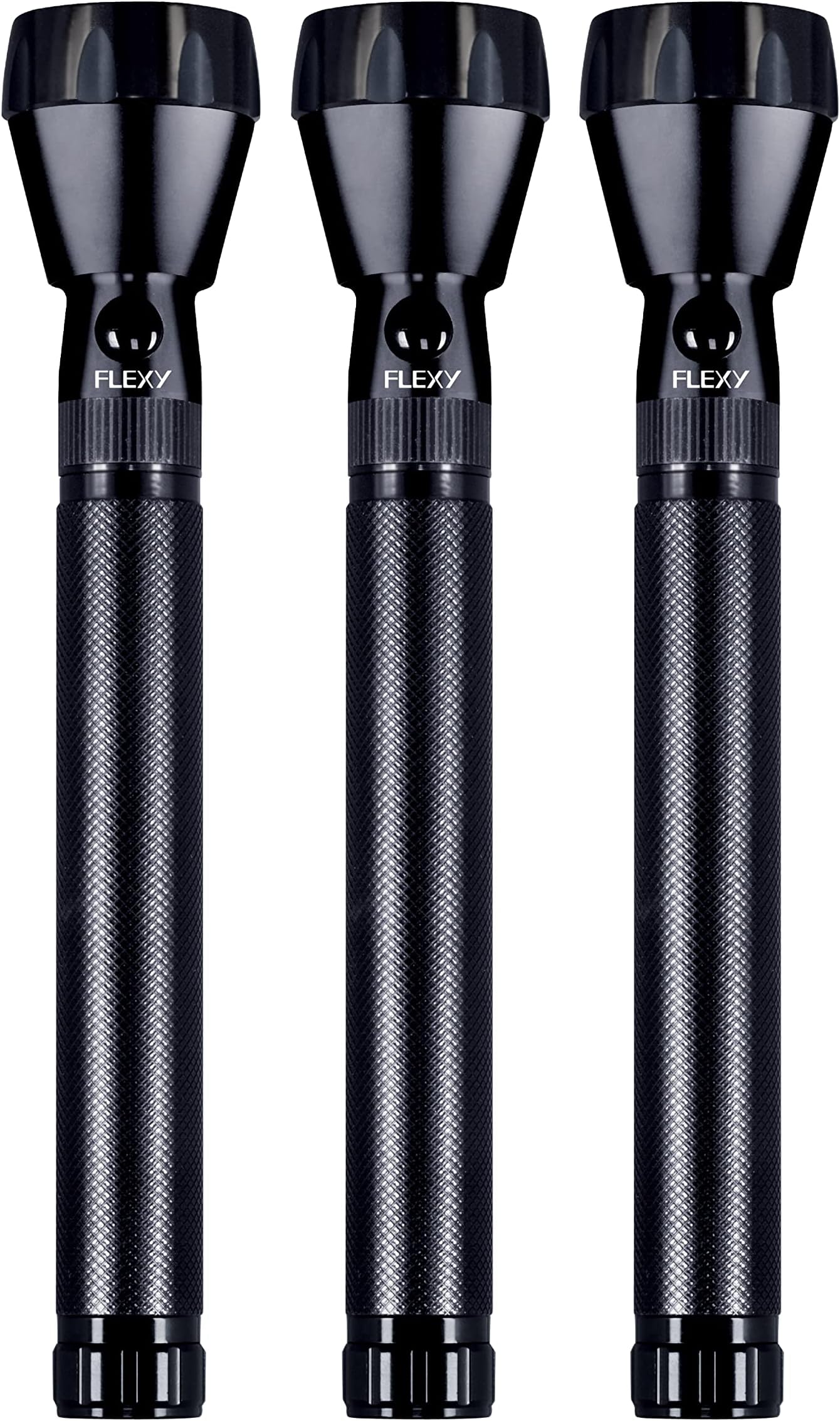 FLEXY® Rechargeable Q5 LED Flash Light 1200 Meters Beam 22X6X6CM Pack Of 3
