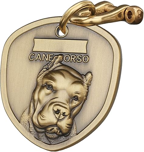 Etiquetas de identificación vintage de cobre puro para mascotas, etiquetas para perro personalizadas, patrón de mascotas en relieve tridimensional,