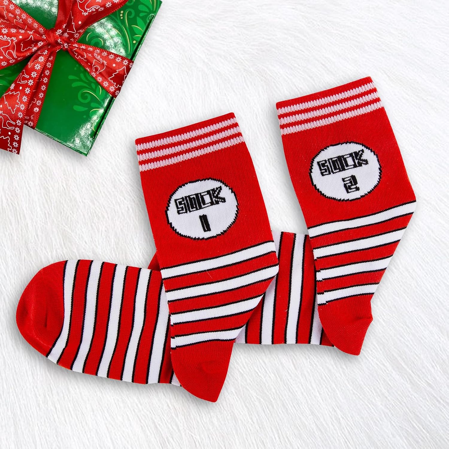 Degpum Compression Socks for Adult Kids Cute Warm Odd Crew Sock with Mid Calf Socks Costumes Accessories for Adult and Kids