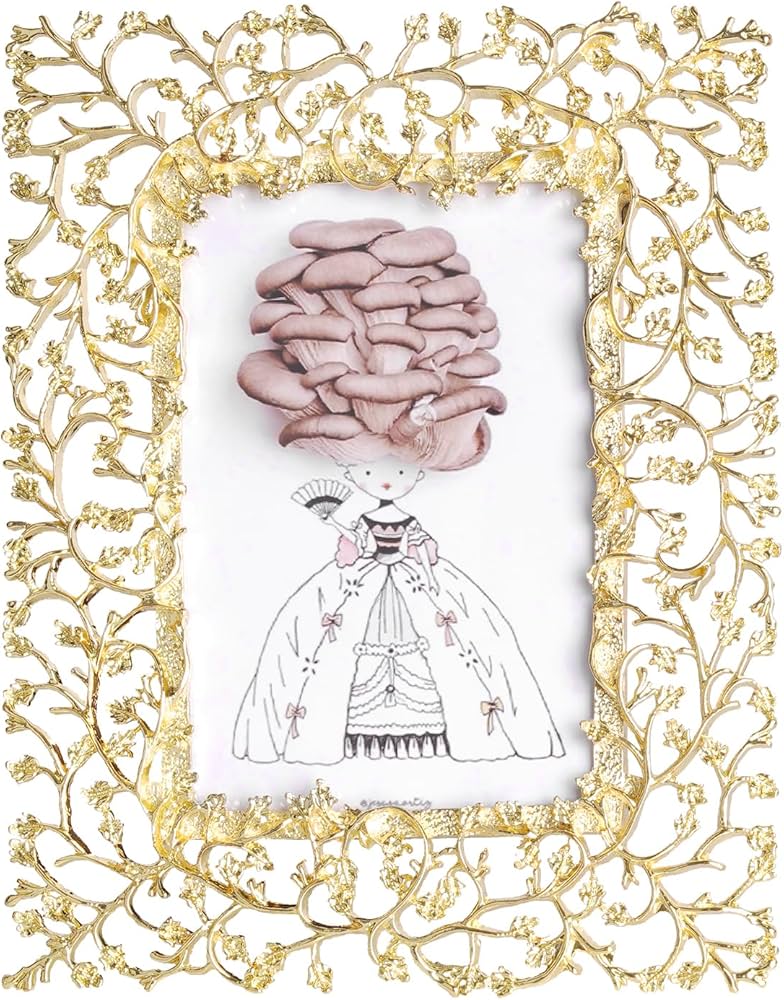 4.5x6.5 Inch Vintage Gold Frame,Hollow golden branches Textured Picture Frame,Tabletop & Wall Display,Perfect for Home Decor,Commemorate Wedding and Graduation,Art