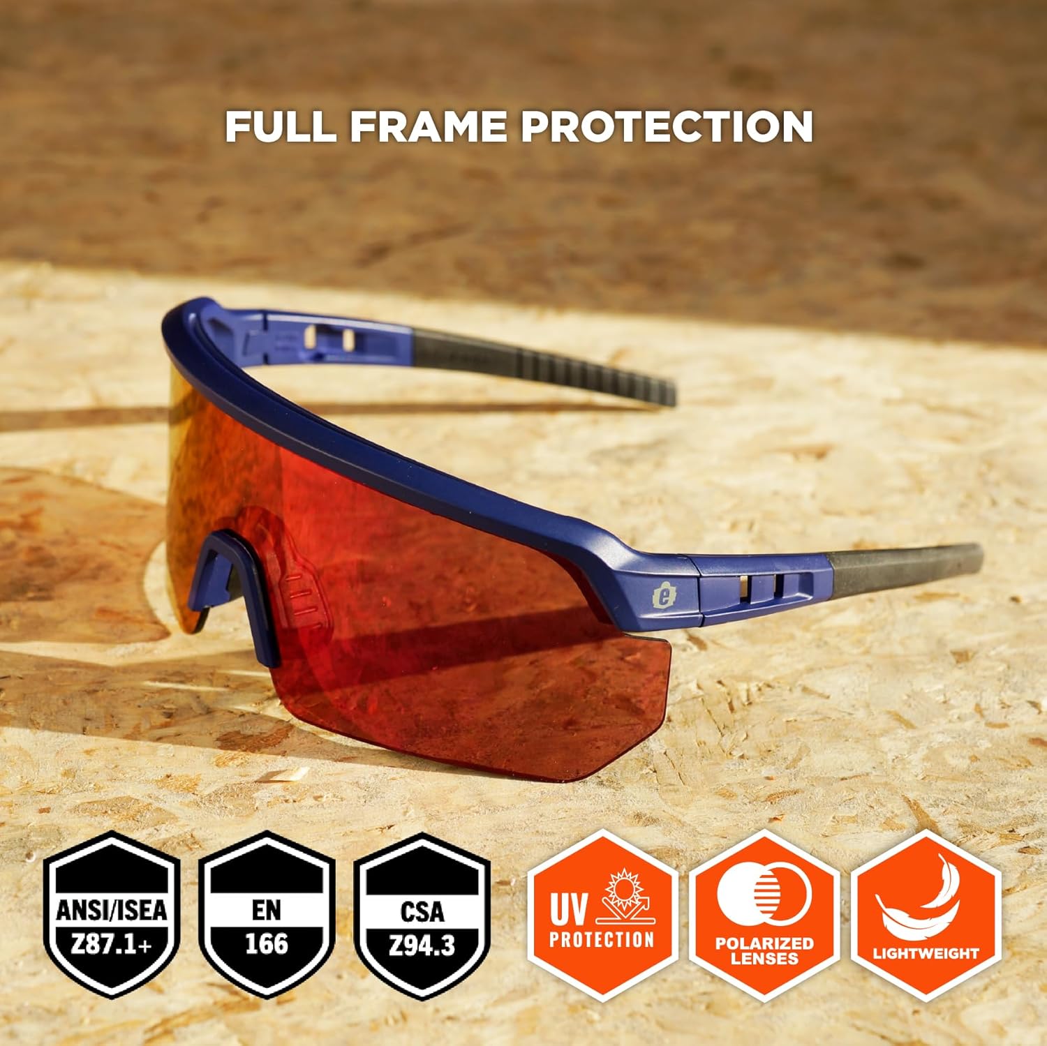 Ergodyne Skullerz AEGIR Safety Sunglasses, High Contrast Color Enhancing Mirrored Lenses, ANSI z87.1 - Image 3