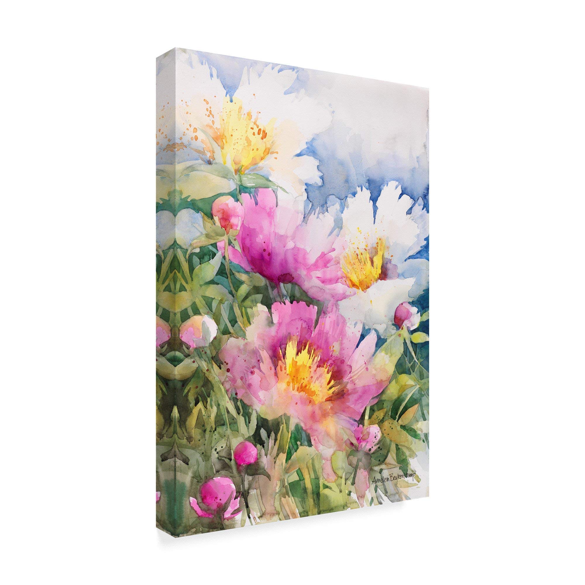 Trademark Fine Art ALI38243-C3047GG Peony Performance by Annelein Beukenkamp 30" x 47" Fine Art, 30x47-Inch, Multicolor