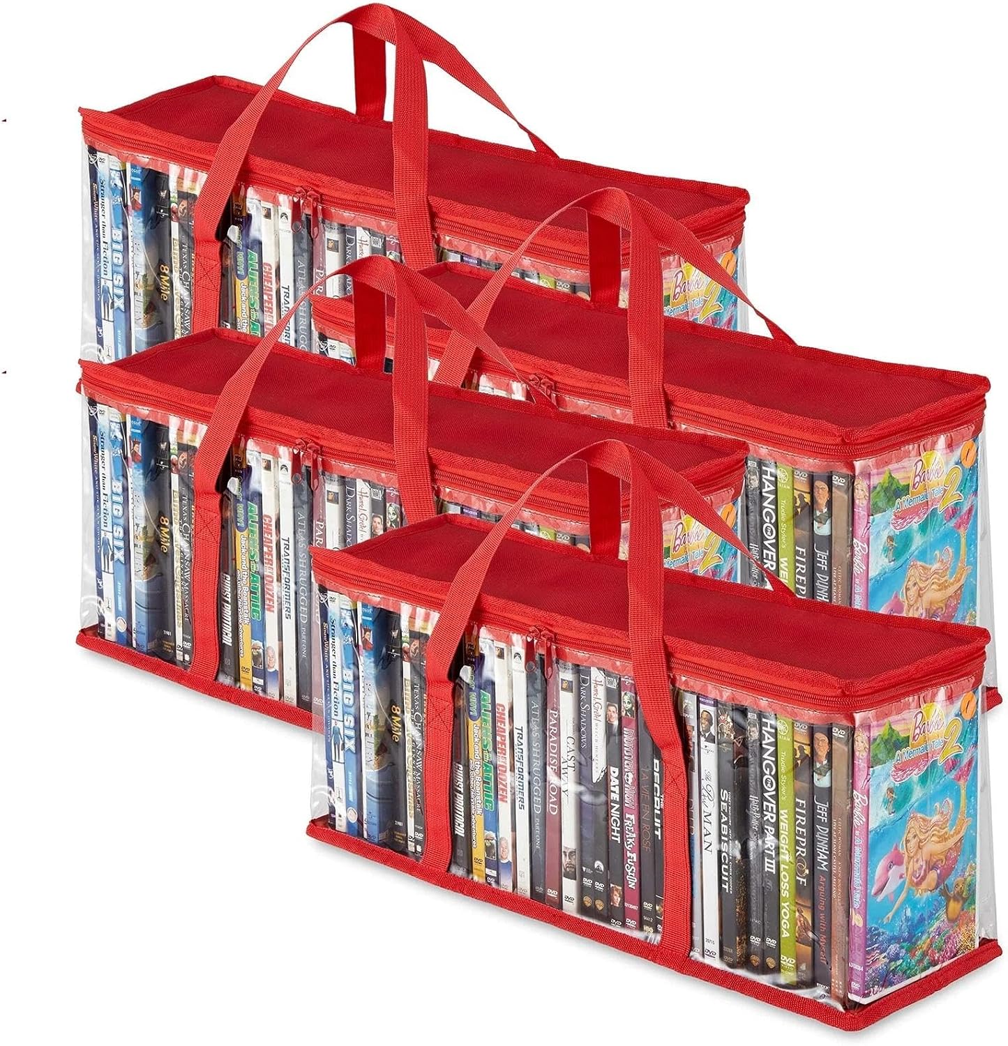 for DVD Storage Bags (Set of 4) Media Organizer Bag for DVDs, CDs,
