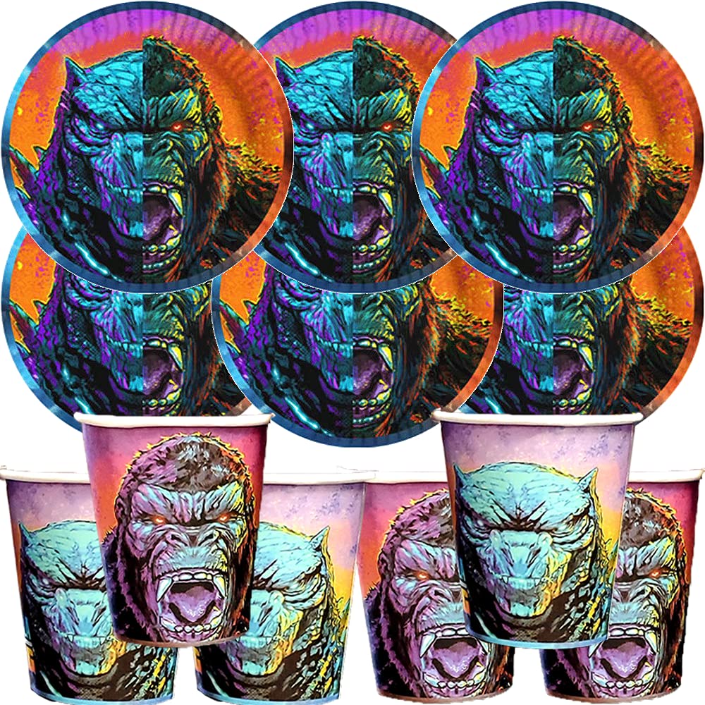 JEWELESPARTY 12PC KING 6PC CAKE PLATES + 6PC KIDS CUPS PARTY SUPPLIES FAVOR DECORATIONS THEME IDEA CELEBRATION HAPPY BIRTHDAY GIFT