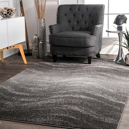 nuLOOM Contemporary Area Rug, 8' x 10', Julene Grey