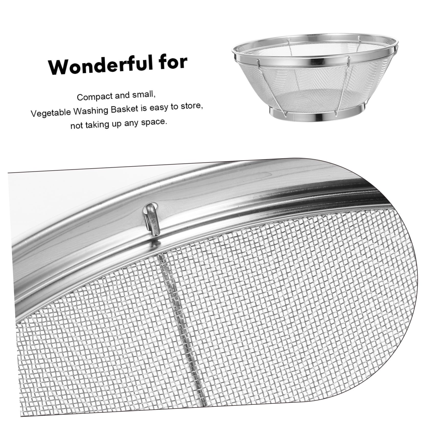 Grande colino a maglia fine per riso, setaccio in acciaio inox, per frutta e verdura