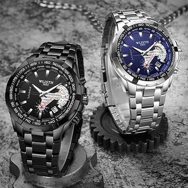 RORIOS Orologi da uomo Analogico Quarzo Orologio Impermeabile Luminoso  Orologio Cinturino in Acciaio Inossidabile Elegante Orologio da Polso :  Amazon.it: Orologi