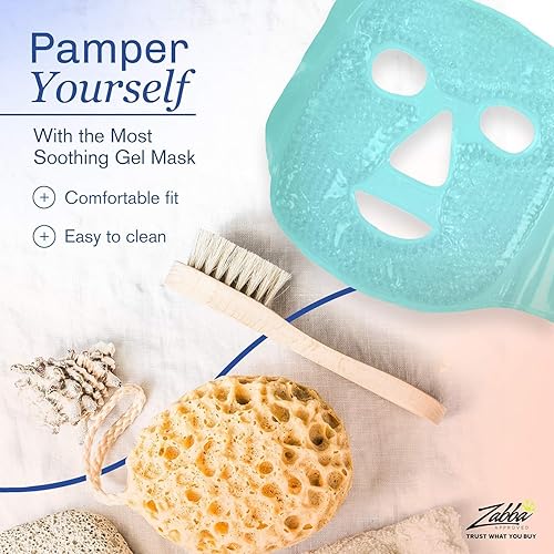 Miniatura 8 de Máscara de ojos para deshacerse de los ojos hinchados, alivio de la migraña, dormir, viajar, paquete terapéutico de compresa fría y caliente con