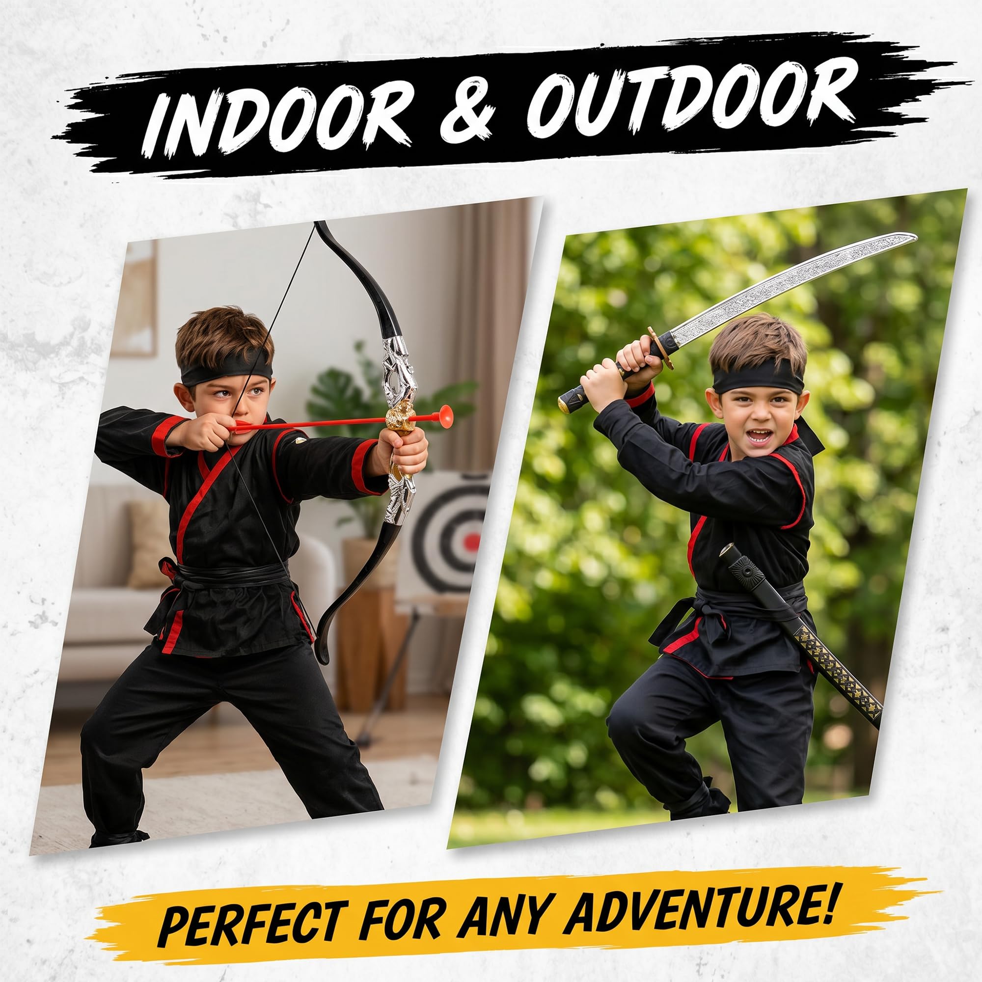 Amazon.com: Liberty Imports Ninja Warrior 弓箭射箭組附武士刀劍賽伊