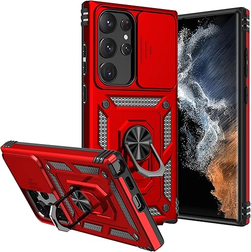 Miniatura 7 de Funda para Galaxy S23 Ultra, con funda para cámara, grado militar 16 pies. Funda probada contra caídas con funda protectora magnética para S23 Ultra