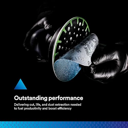 Miniatura 36 de 3M Blue Net - Rollo de disco 36449, 3 pulgadas, grado 80+, paquete de 100, el mejor en su clase, prácticamente libre de polvo, rollo de láminas