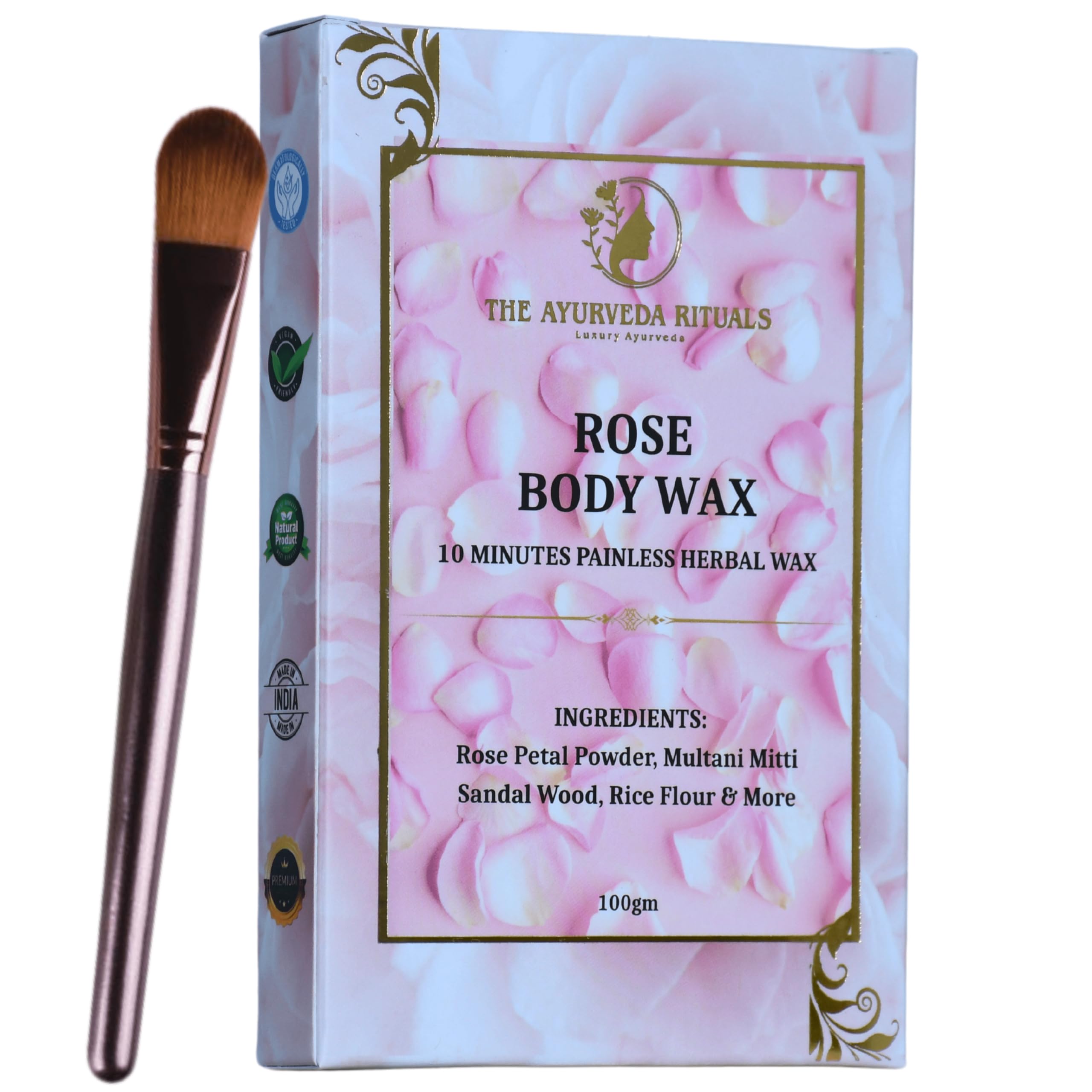The Ayurveda Rituals- Rose Body Wax Powder - 10 Minutes Painless Natural Herbal Body Hair Removal Wax Powder For Women | Organic Waxing Hair Remover Powder, No chemicals - No Irritation, No Skin rashes for Women & Girls - 100g (B0D7MX3919) Amazon Price History, Amazon Price Tracker
