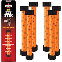 Starbar EZ Fly Stik Fly Trap Sticks, 6-Pack, 8-Inch, Insecticide-Free