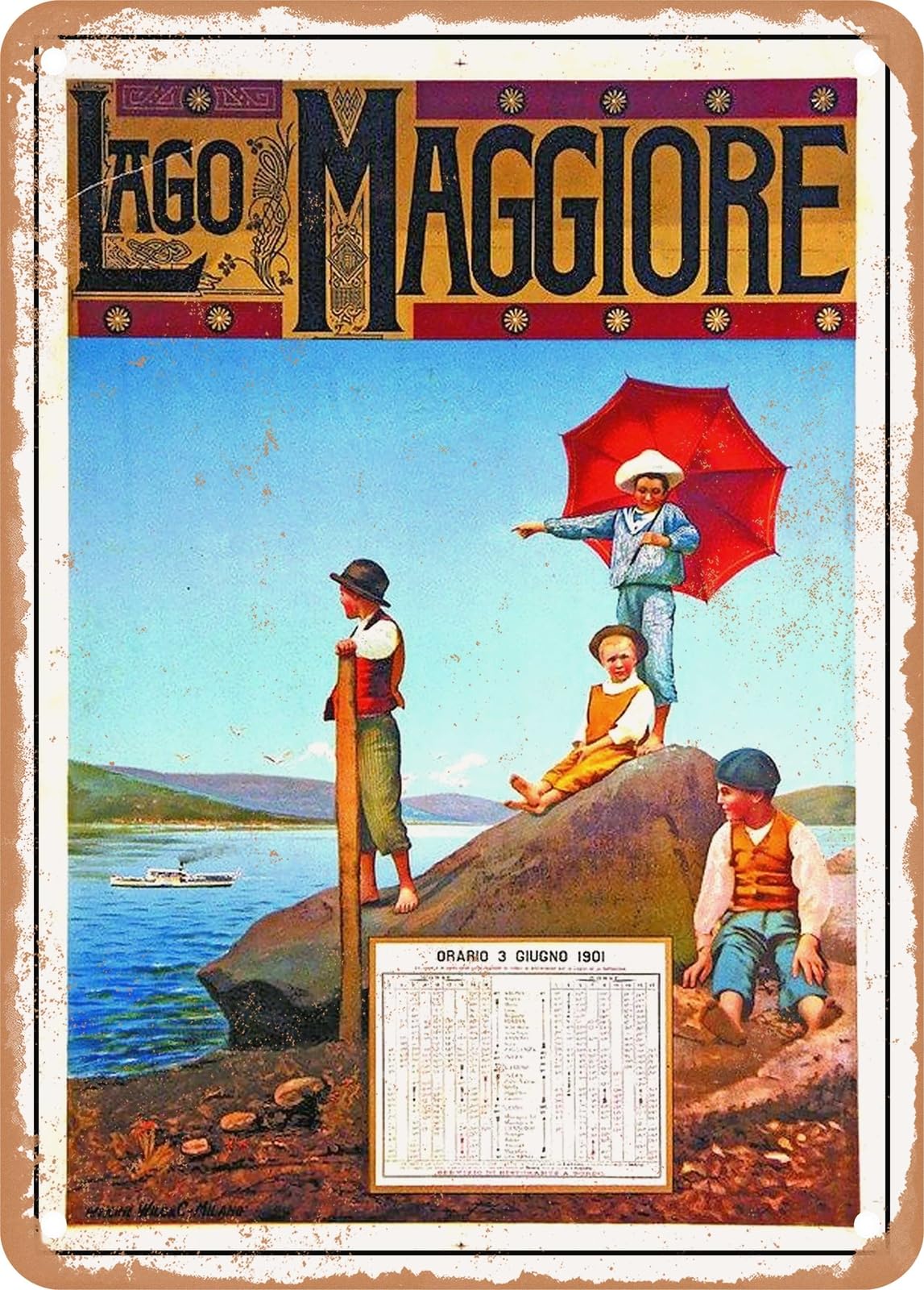 METAL SIGN - 1901 Lake Maggiore Vintage Ad home decor