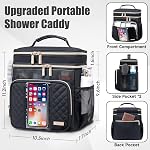 Tealari Large Toiletry Bag for Women Men,Bathroom Bag,Water Resistant Shower Bag,Makeup Bag,Portable Shower Caddy for College Dorm,Hanging Travel Toiletry Bag with Transparent Waterproof Phone Pocket