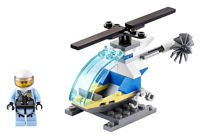 Foto 2 de 3 de LEGO City Minifigure Polybag - Police Helicopter with Pilot and Stand 30367