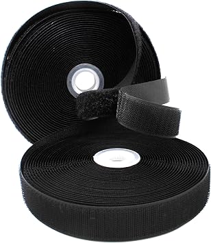 YKK Sew on Hook and Loop for Masks- 1 Inch Black Style 10 Yards/roll