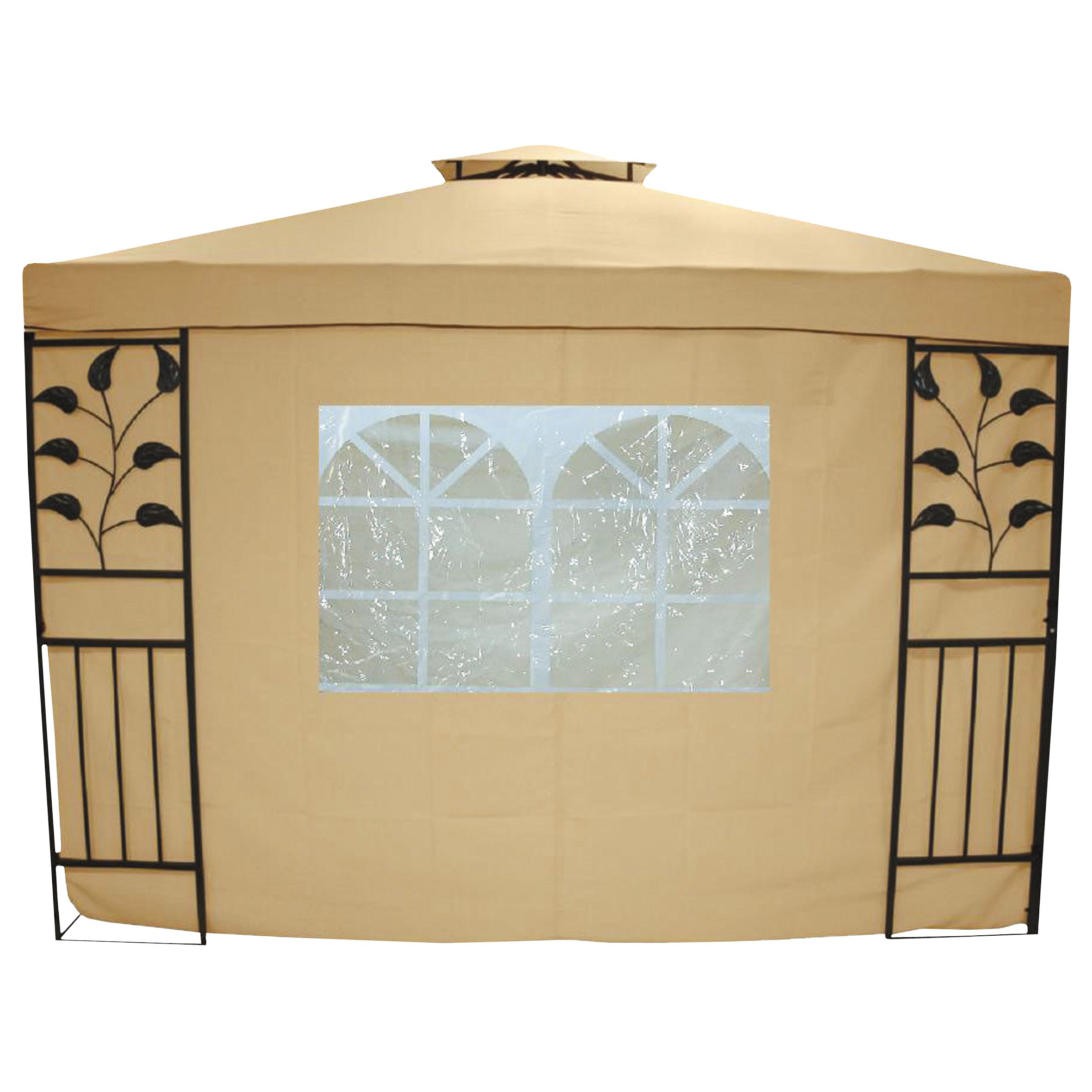 greemotion Seitenwand Livorno mit Fenstern beige, Seitenplanen im zweier Set, Seitenteile aus strapazierfähigem Polyester