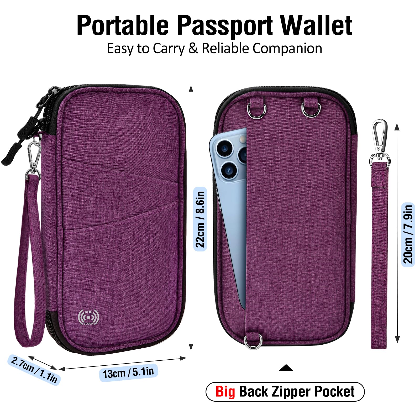 Soporte para pasaporte familiar con bloqueo Rfid, organizador de documentos de viaje, cartera de pasaporte de viaje, soporte múltiple para pasaporte para viajes, soporte de pasaporte familiar 5