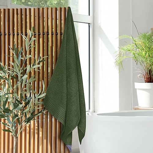 Vista 75 de GLAMBURG Juego de 6 toallas de 100% algodón ultra suave, contiene 2 toallas de baño de 28 x 55 pulgadas, 2 toallas de mano de 16 x 24 pulgadas y 2