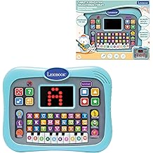 Lexibook, Educational Tablet, Bilingual English/Spanish, Talking Tablet with Screen to Learn The Alphabet, Numbers and Animals, Piano and Interactive Quiz Modes, Blue, JCPAD007i2