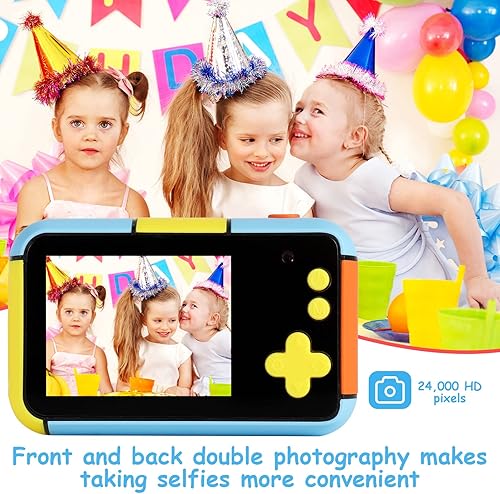 Miniatura 5 de OKYUK Juguetes de cámara para niños, regalos de fiesta de cumpleaños de Navidad para niños de 3 a 12 años, cámara de video digital de 32 MP, cámara