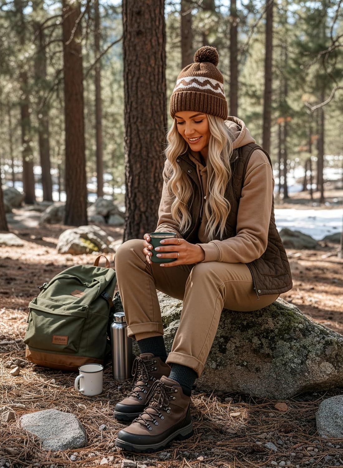 EVALESS Womens Puffer Vest Lightweight Stand Collar Sleeveless Cropped Quilted Jackets Button Fall Zip Up Coat Outerwear - Image 2