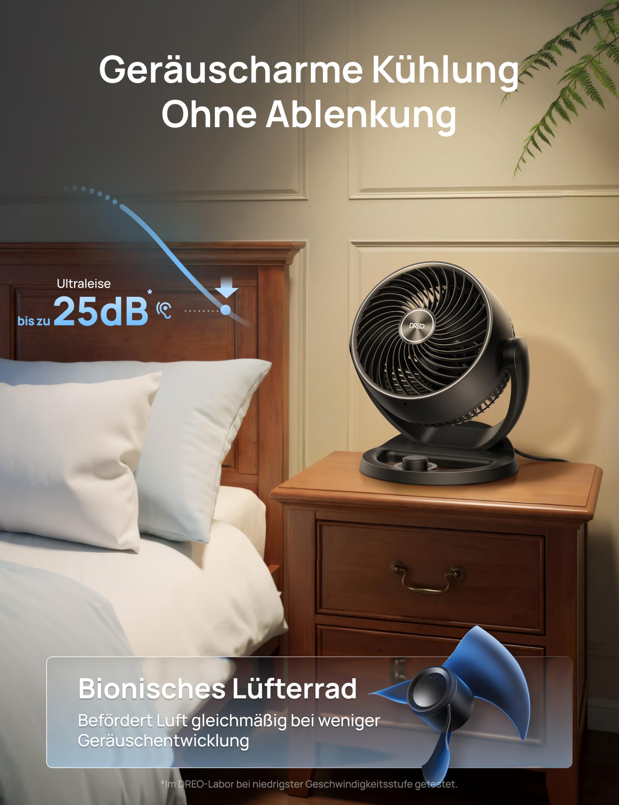 Dreo 25dB leiser Tischventilator – Bild 6
