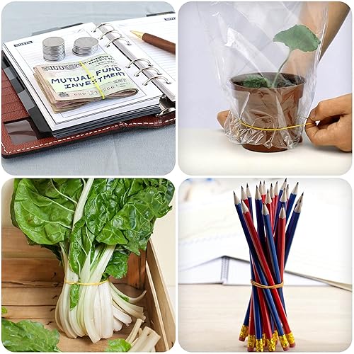 Miniatura 6 de Selizo 1000 bandas elásticas pequeñas de goma surtidas para oficina, banco, hogar y varios propósitos