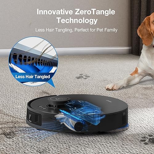 Miniatura 5 de ECOVACS DEEBOT T30S AI Robot Aspirador y trapeador, 11000 Pa, TruEdge Adaptive Edge Trapeador, tecnología ZeroTangle, evitar obstáculos de IA y