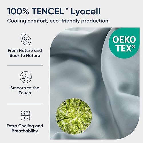 Miniatura 3 de Vesta Juego de sábanas de lujo 100% eucalipto austriaco, refrescante para personas que duermen con calor, suave como la mantequilla, perfecto para