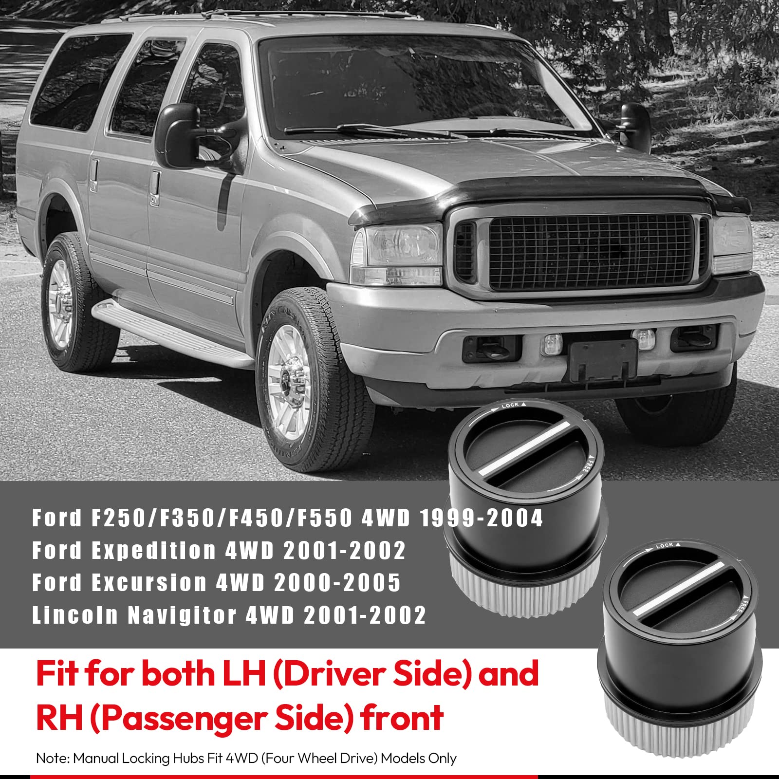 Ford Excursion Rear Hub Ford Super Duty Locking Hubs Pair Of Manual 4WD Locking Hubs – Fits ...
