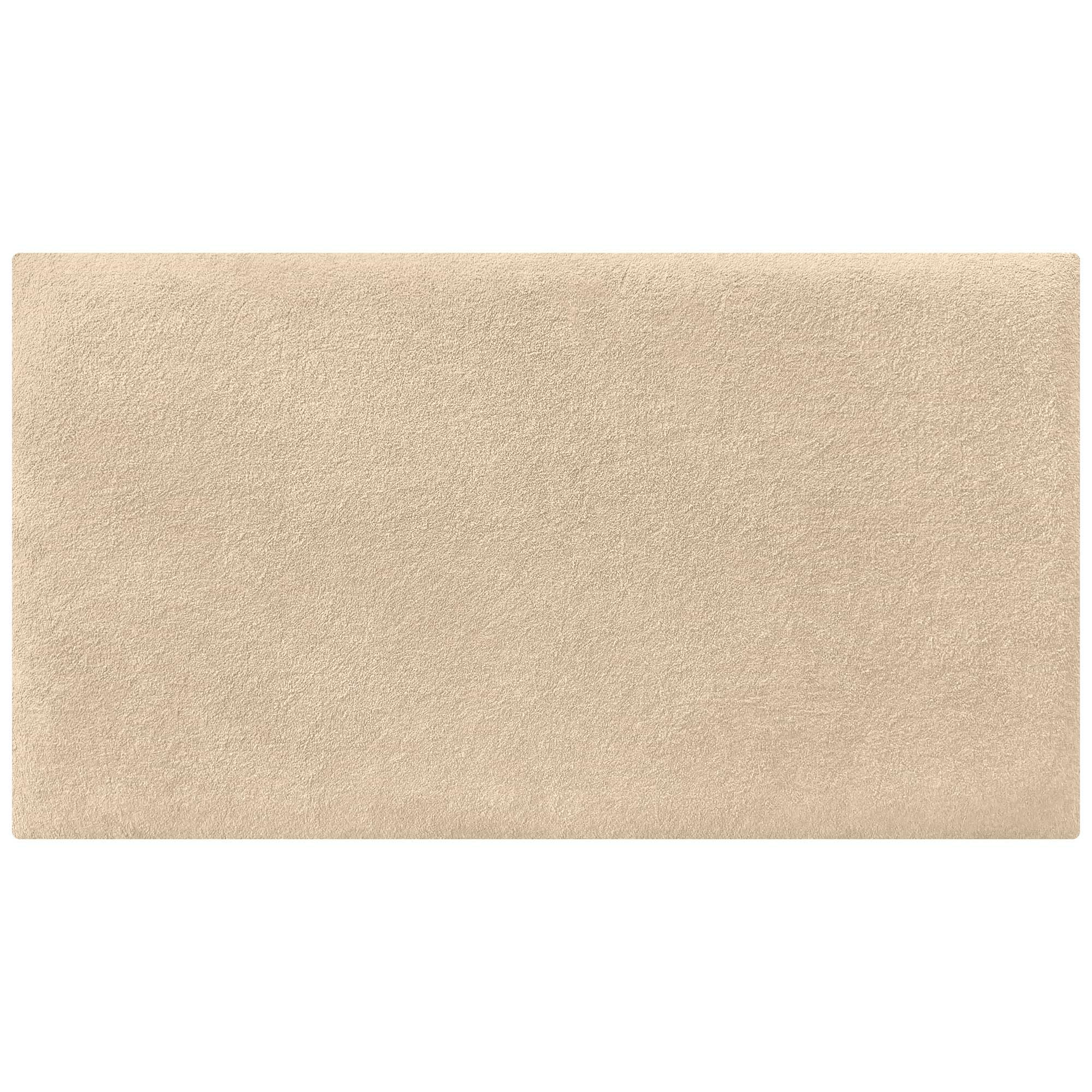 DHOME Cabecero Acabado Toalla Soft Tapizado Liso Tejido Suave para Pared Acústicos Cabeceros Absorbentes Cabezal Cama Dormitorio (90cm, 4cm - 50 Al., Beige)