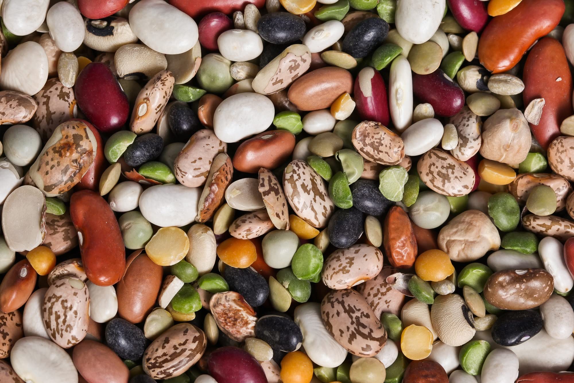 Mynatura Bohnen Erbsen Mix - geröstet und gesalzen | Snack | Geröstete Bohnen | Edamamebohnen | Saubohnen | Knusprig | Knabbern aus dem Beutel (1000g)