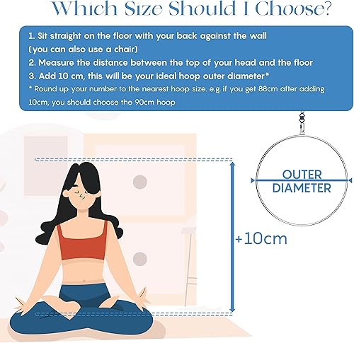 Miniatura 6 de aum active Juego de aro aéreo de 35.4in37.4in de un solo punto con equipo de aro aéreo, incluye bolsa de almacenamiento, mosquetones, giro, estropo