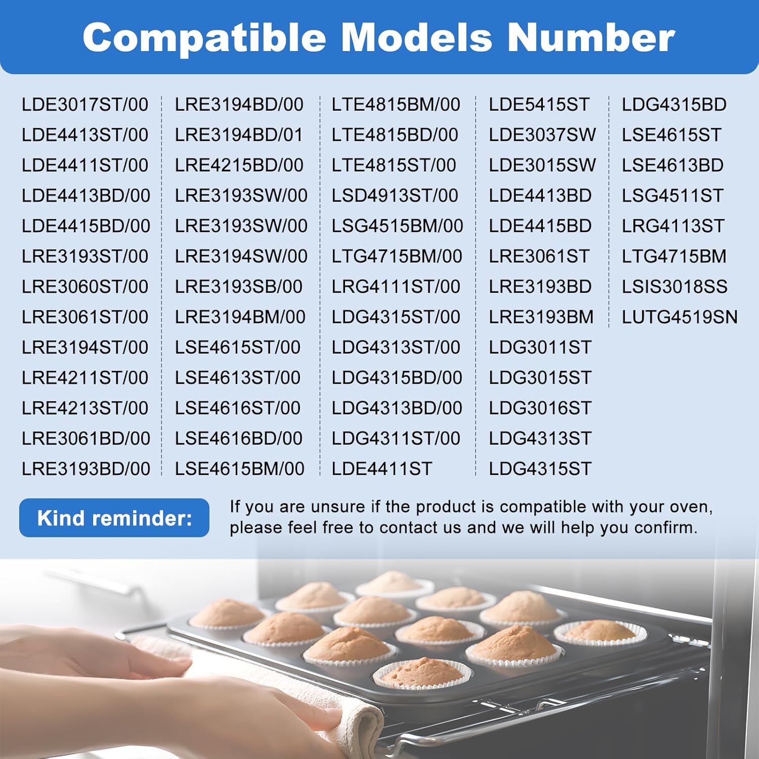 Upgraded MHL63411403 Oven Rack Replacement 24.6 x 16.2 304 Stainless Steel Range Shelf Compatible with LG Stove LDG4313ST LREL6323S Replaces MHL63411401 MHL63411402 MHL62112101, 2 Pack